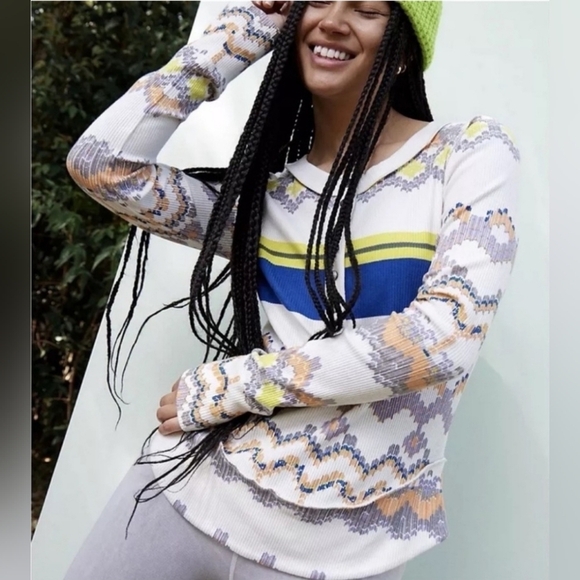 FP Movement Rally Printed Layer in Fairisle - Picture 1 of 5